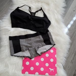 BY VICTORIA SECRET PINK Sports Bra & Logo Boyshorts  Panty …!❤️